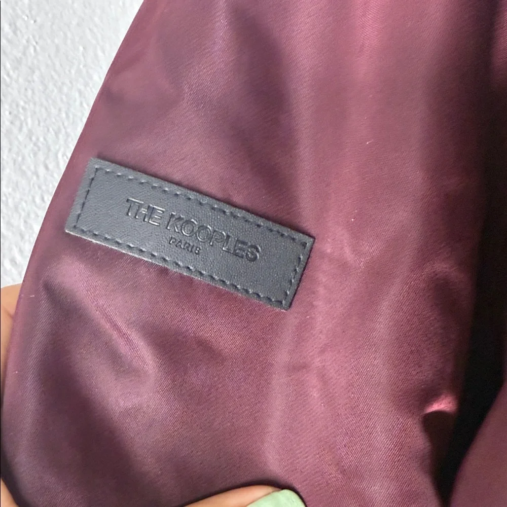 The Kooples Deep Red Burgundy Men’s Bomber Jacket sz M - Picture 10 of 16